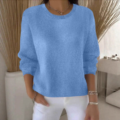Women's Crewneck Long Sleeve Knit Sweater