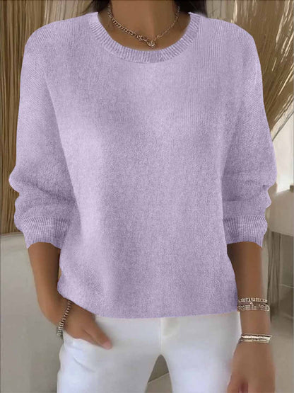 Women's Crewneck Long Sleeve Knit Sweater