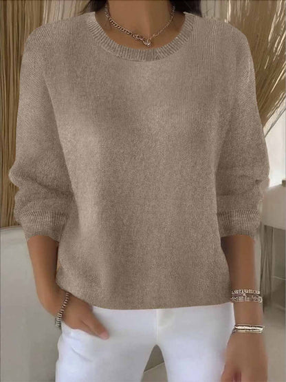 Women's Crewneck Long Sleeve Knit Sweater