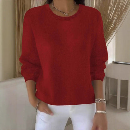 Women's Crewneck Long Sleeve Knit Sweater