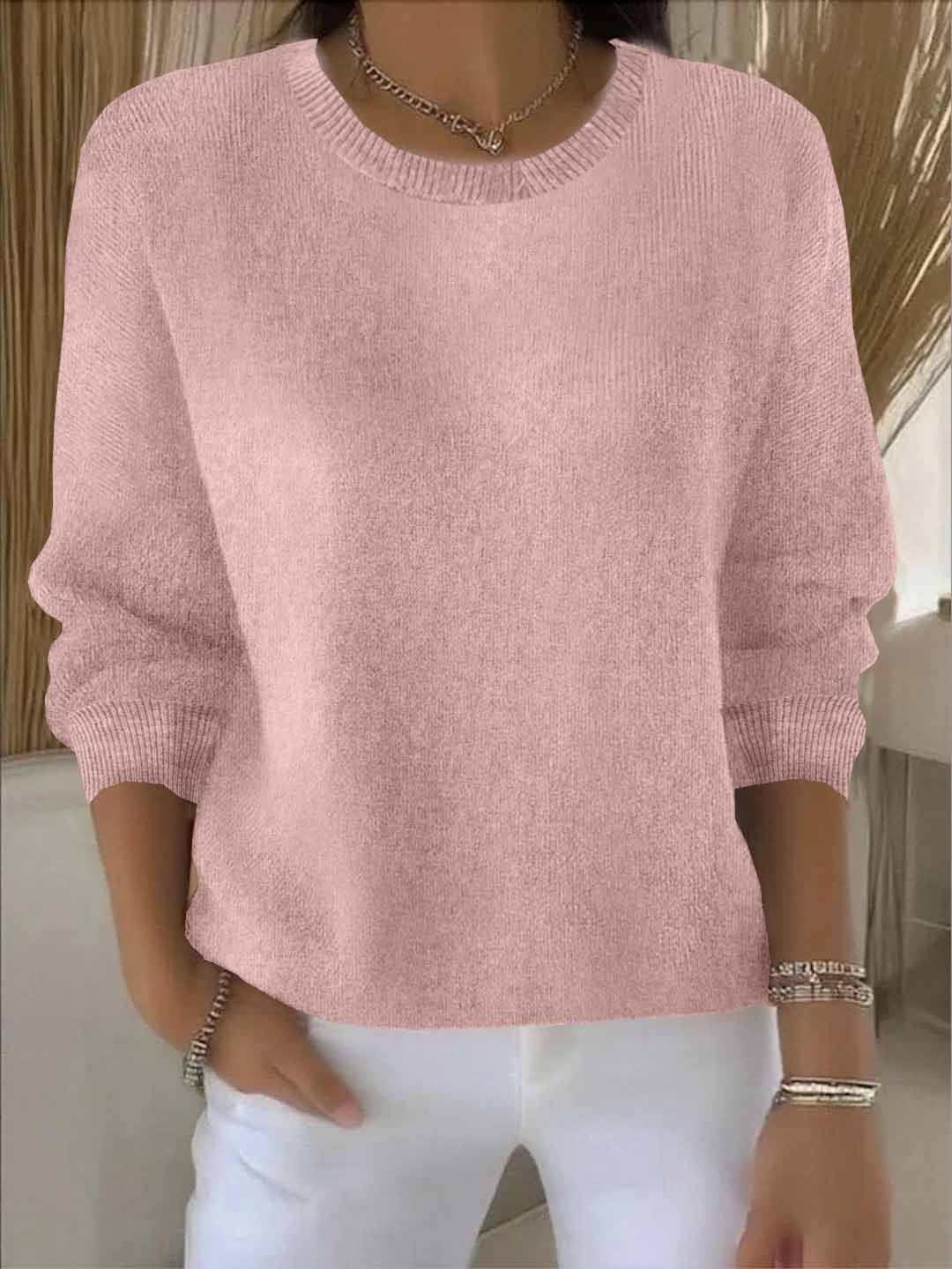 Women's Crewneck Long Sleeve Knit Sweater