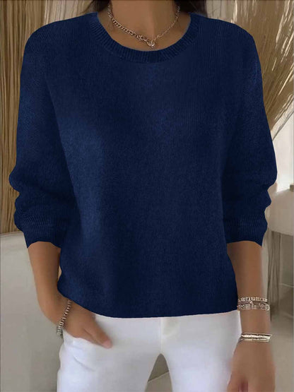 Women's Crewneck Long Sleeve Knit Sweater