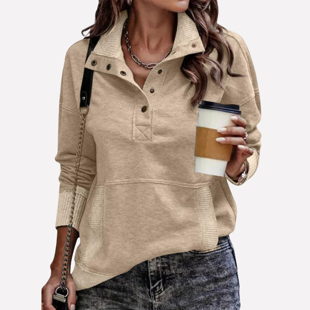 Women's Long-Sleeve Crew Neck Sweatshirt Casual