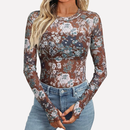 Women's Lace Mesh Blouse