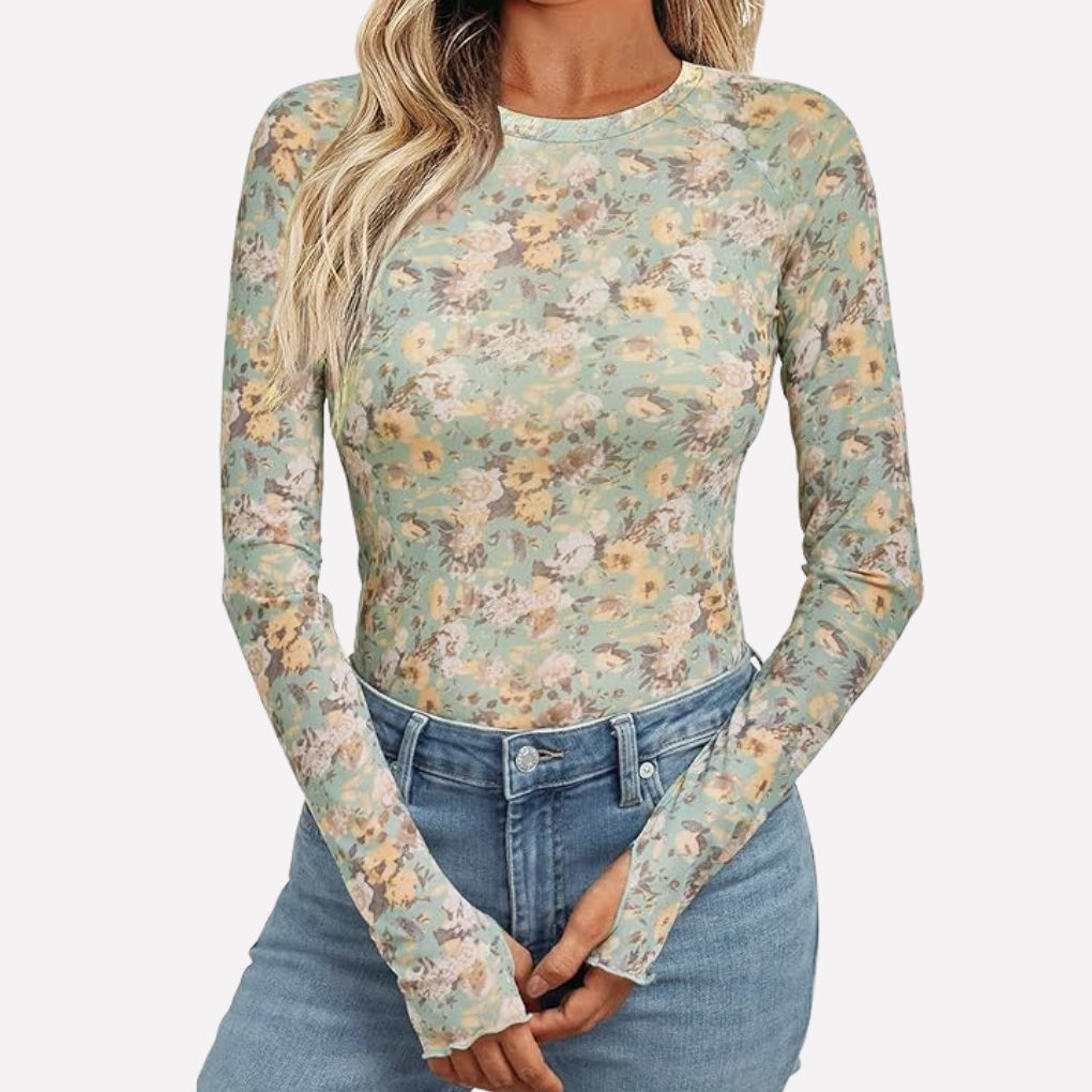 Women's Lace Mesh Blouse