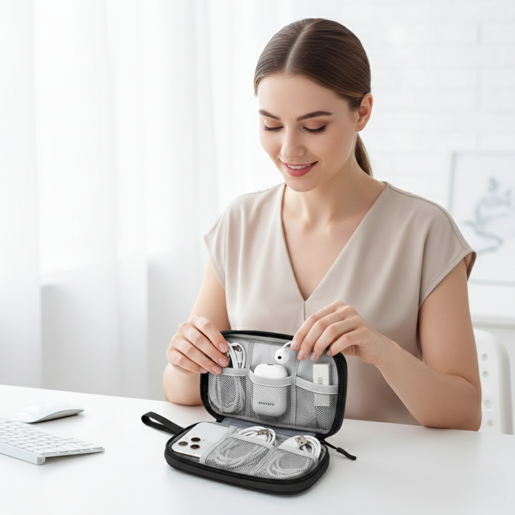 Travel Electronics Organizer Pouch