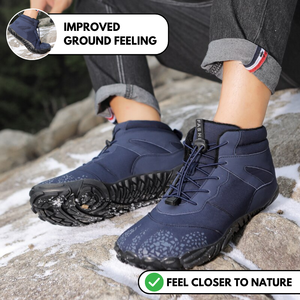 Vonnera Men's Waterproof Barefoot Shoes Non-Slip Black