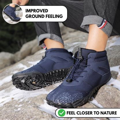 Vonnera Men's Waterproof Barefoot Shoes Non-Slip Black