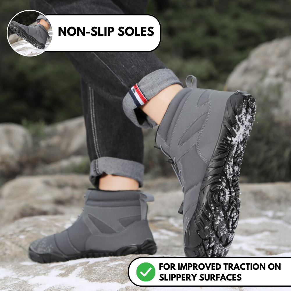 Vonnera Men's Waterproof Barefoot Shoes Non-Slip Black