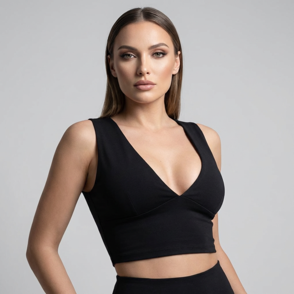 Women's Racerback Cropped Cutout Design - Vonnera