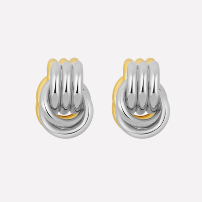 Women's Gold Toned Knot Drop Earrings