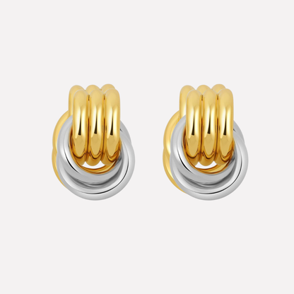 Women's Gold Toned Knot Drop Earrings