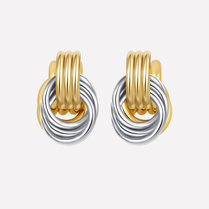 Women's Gold Toned Knot Drop Earrings