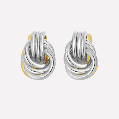 Women's Gold Toned Knot Drop Earrings