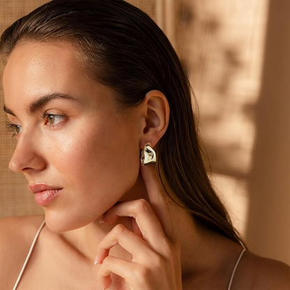 Women's Gold Toned Knot Drop Earrings