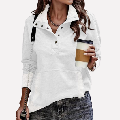 Women's Long-Sleeve Crew Neck Sweatshirt Casual