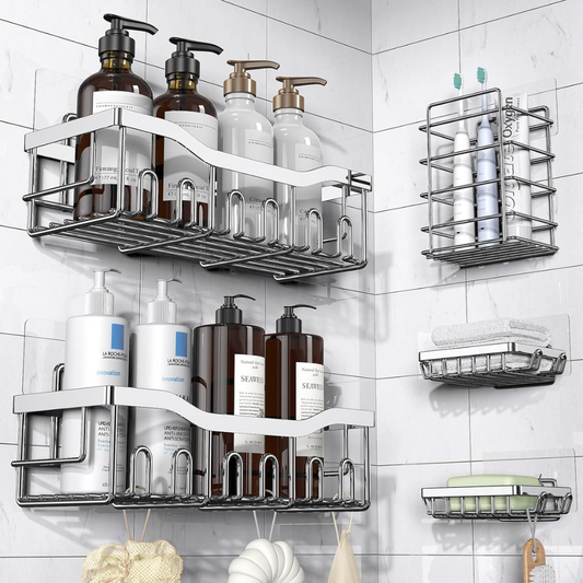 Bathroom Shower Caddy Set Stainless Steel - Vonnera