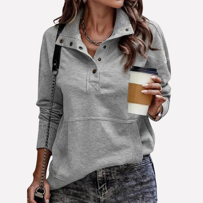 Women's Long-Sleeve Crew Neck Sweatshirt Casual