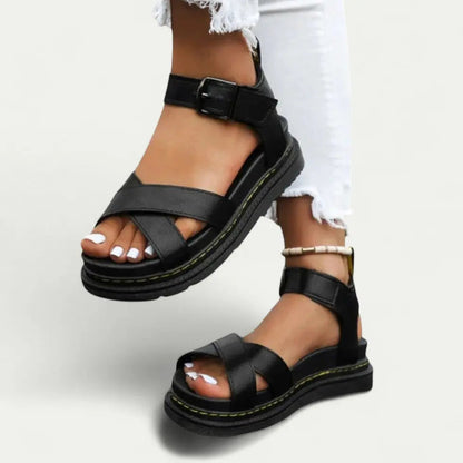 Women's Ergonomic Buckle Strap Sandals Comfortable - Vonnera