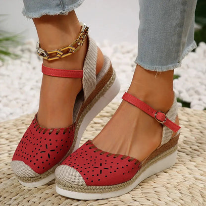 Women's Espadrille Wedge Sandals Closed Toe Comfortable - Vonnera