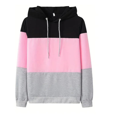 Women's Long Sleeve Sweatshirt Relaxed Fit Casual Color Block