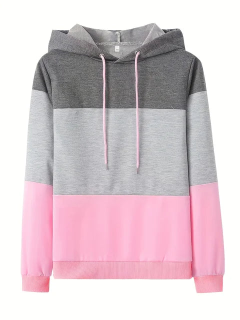 Women's Long Sleeve Sweatshirt Relaxed Fit Casual Color Block