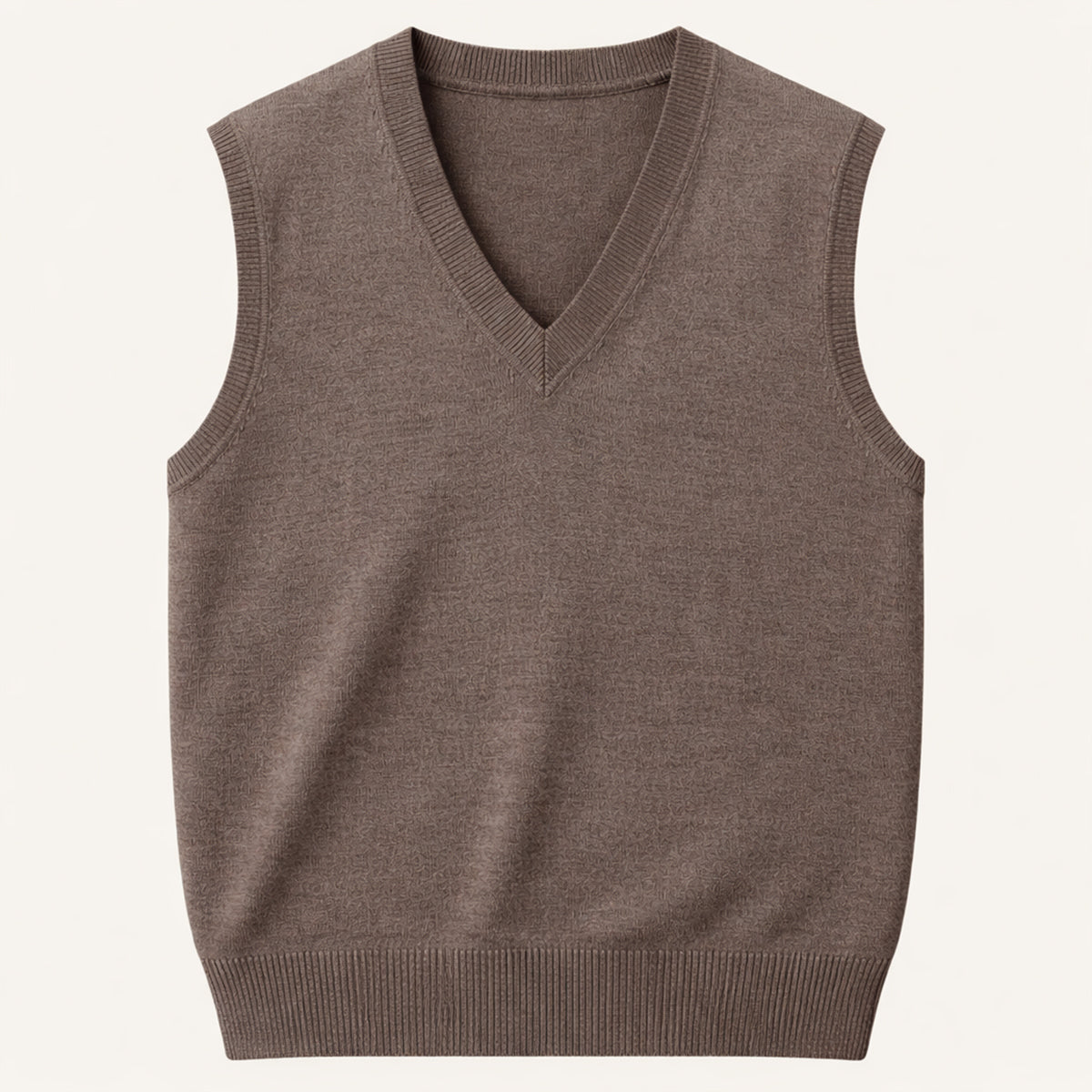 Men's V Neck Sleeveless Knit Vest Layered Look