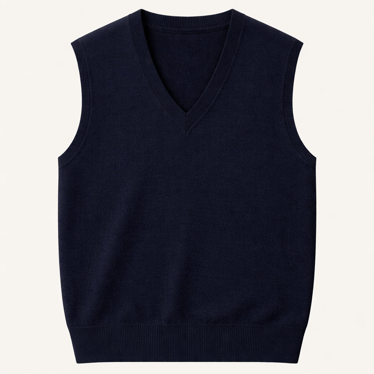 Men's V Neck Sleeveless Knit Vest Layered Look