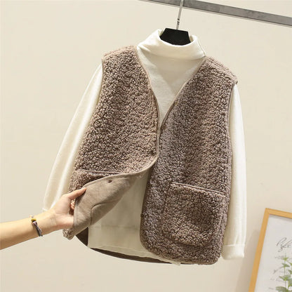 Women's Ribbed Long Sleeve V-Neck Vest Set
