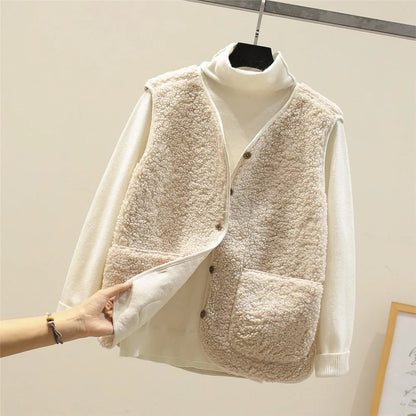 Women's Ribbed Long Sleeve V-Neck Vest Set