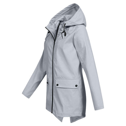 Women's Waterproof Windbreaker Jacket Lightweight Hooded