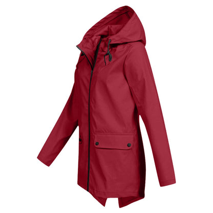 Women's Waterproof Windbreaker Jacket Lightweight Hooded