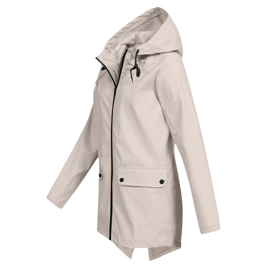 Women's Waterproof Windbreaker Jacket Lightweight Hooded - Vonnera