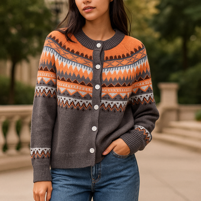 Women's Nordic Knit Cardigan - Vonnera