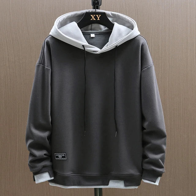 Men's Two Tone Hoodie Drawstring Design