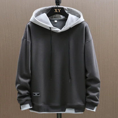 Men's Two Tone Hoodie Drawstring Design