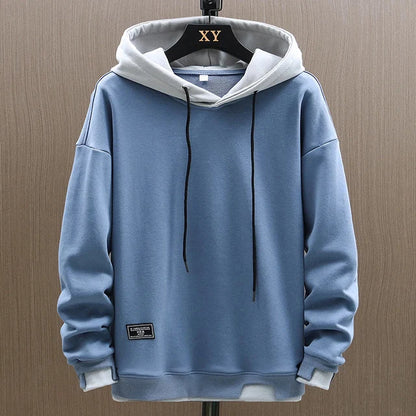 Men's Two Tone Hoodie Drawstring Design - Vonnera