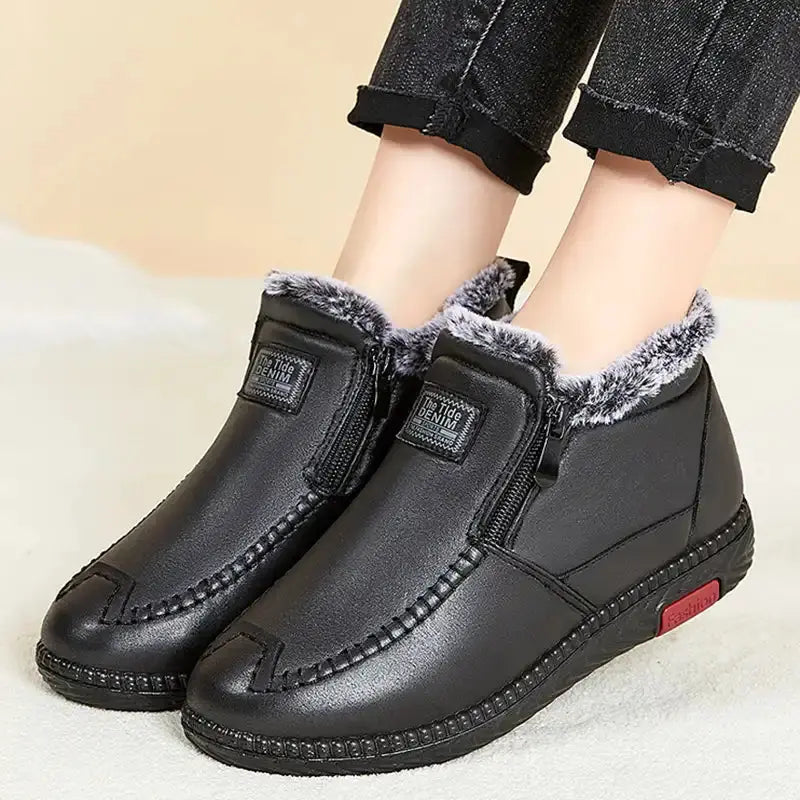Women's Faux Fur Ankle Boots Warm - Vonnera