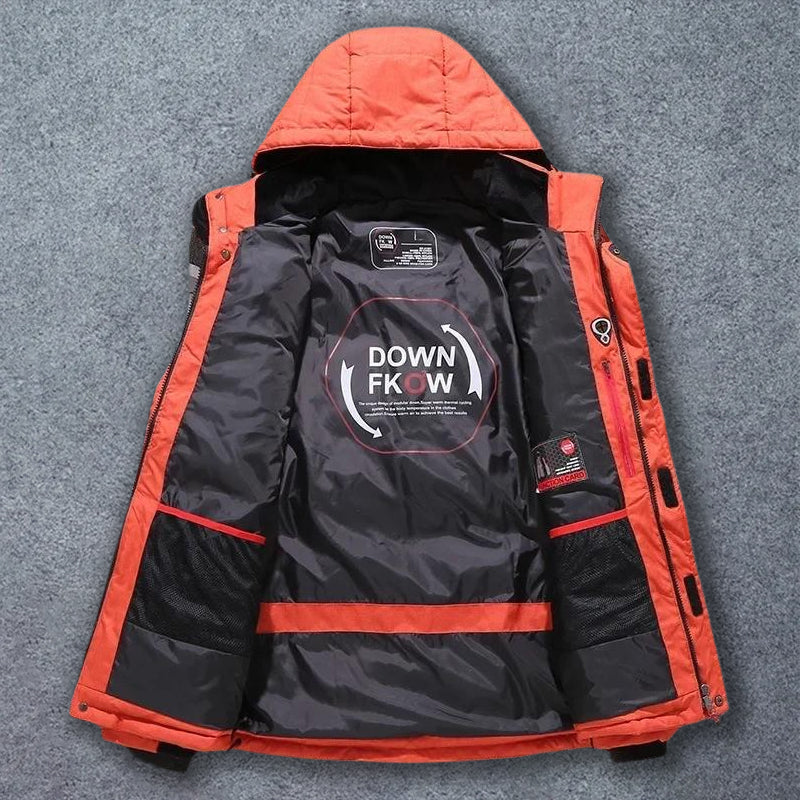 Men's Down Jacket Waterproof Insulated Lightweight Black