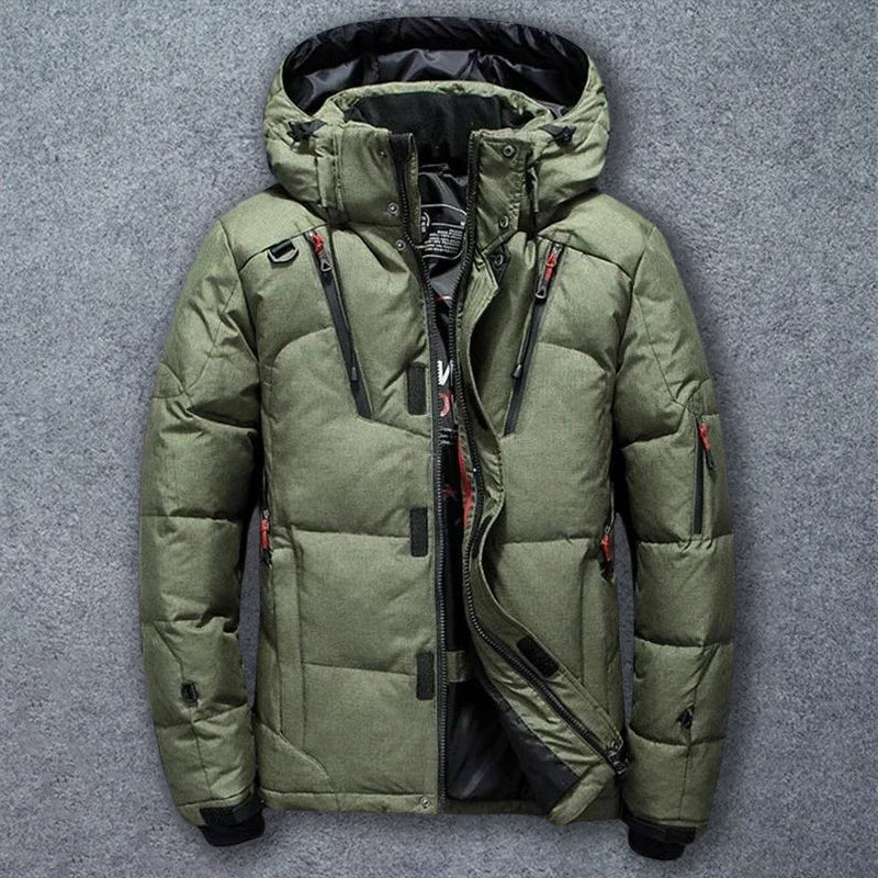 Men's Down Jacket Waterproof Insulated Lightweight Black