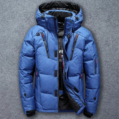 Men's Down Jacket Waterproof Insulated Lightweight Black