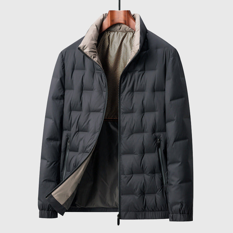 Men's Down Jacket Lightweight Insulated Water-Resistant Black