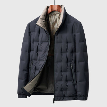 Men's Down Jacket Lightweight Insulated Water-Resistant Black