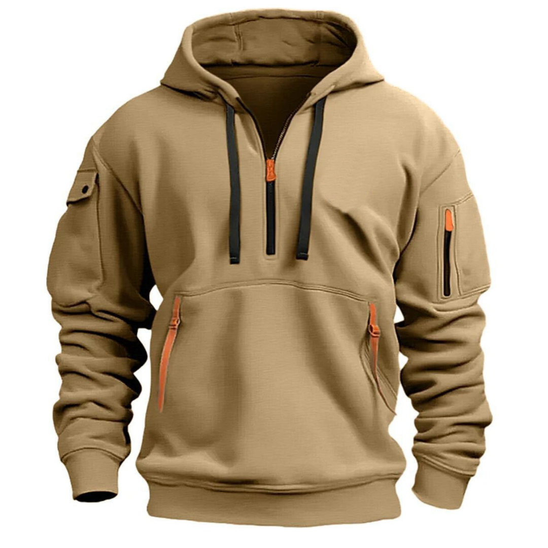 Men's Utility Hoodie Half-Zip Water-Resistant