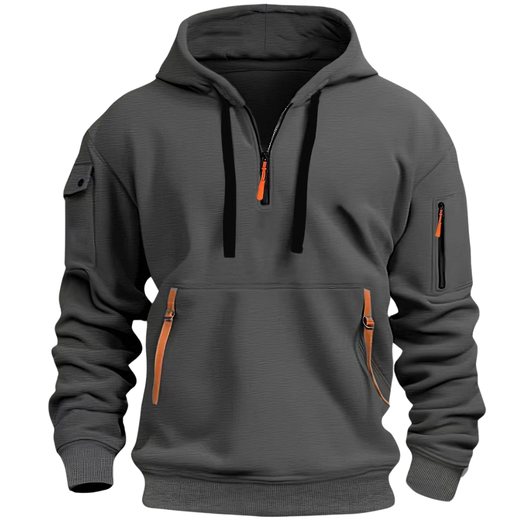 Men's Utility Hoodie Half-Zip Water-Resistant