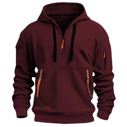 Men's Utility Hoodie Half-Zip Water-Resistant