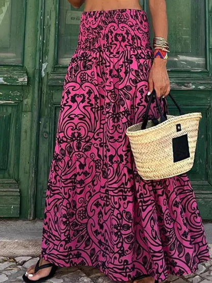Women's Floral Maxi Skirt Bohemian Style - Vonnera