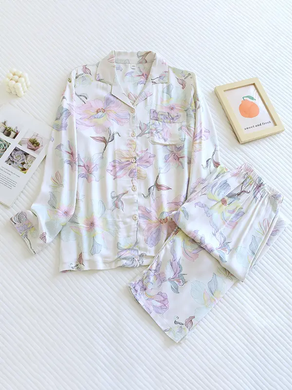 Women's Floral Pyjama Set Comfortable Cotton - Vonnera