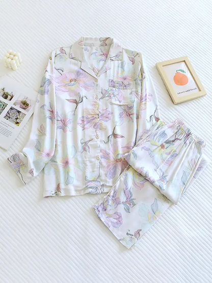 Women's Floral Pajama Set Comfortable Cotton - Vonnera