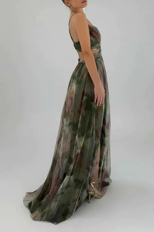 Women's Floral A-Line Maxi Dress
